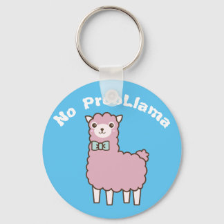 Funny Custom Text & Color No Problema Llama Schlüsselanhänger