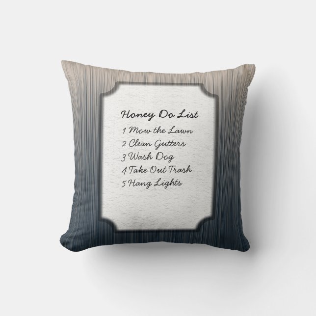 Funny Custom Text Honey Do Honey macht Kissen (Vorderseite)