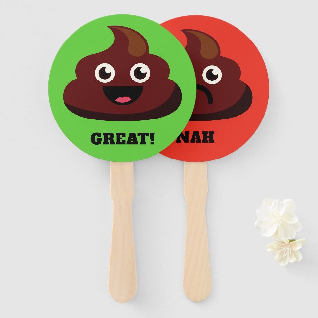 Funny custom text KACKE Handfans Fächer (Vorne und Hinten)