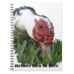 Funny Custom Text Security Muscovy Duck Foto Notizblock