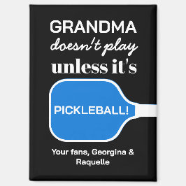 Funny Custom Typografy Pickleball Playing Oma Magnet