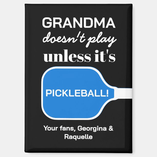 Funny Custom Typografy Pickleball Playing Oma Magnet (Vorderseite)