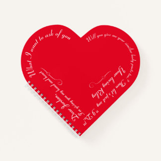Funny Custom Wedding Vorschlag Valentine's Day Notizbuch