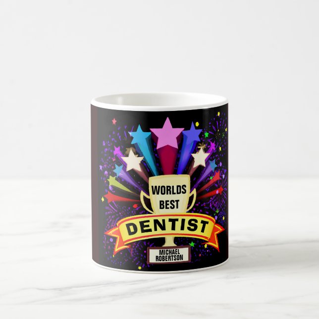 Funny Custom Worlds Best Dentist Coffee Mug (Centre)