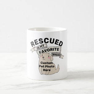 Funny Customizable Hund Foto gerettet Begleiter Kaffeetasse