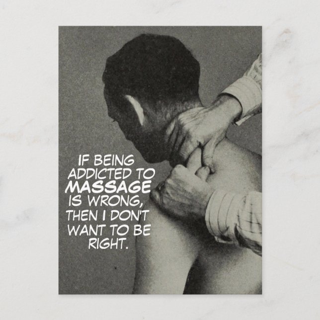 Funny CUSTOMIZABLE Old Time Vintage Massage Foto Postkarte (Vorderseite)