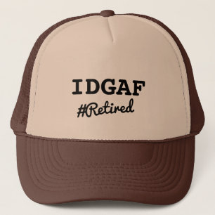 Funny Customizable Ruhekonzite IDGAF Hat Cap Truckerkappe