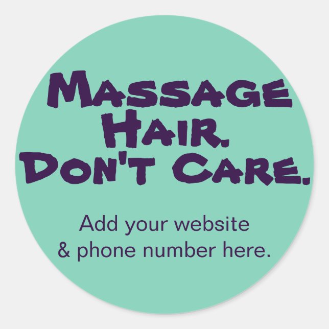 Funny Customizable Stickers for Massage Clients (Vorderseite)
