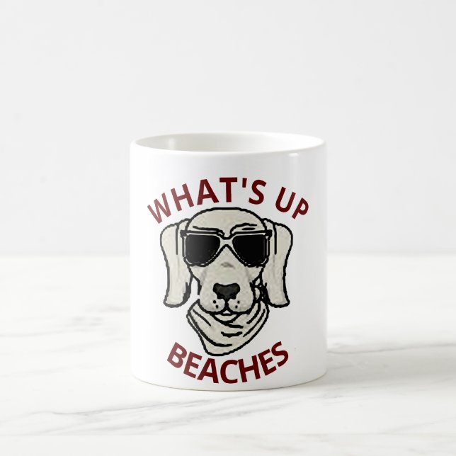 Funny Customizable What's Up Beaches Kaffee Tasse (Mittel)