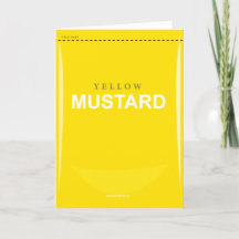 Funny Customizable Yellow Mustard Birthday Card