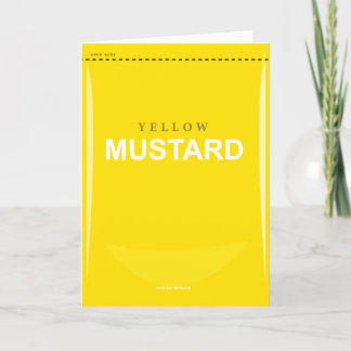 Funny Customizable Yellow Mustard Birthday Card Karte