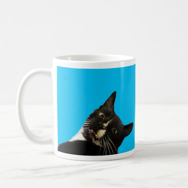 Funny Cut Blank Fügen Sie Ihr Motto Foto Design Co Kaffeetasse (Links)