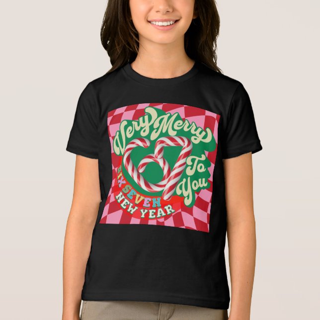 Funny Cute 67 Six Seven Merry Christmas Joke  Tri-Blend Shirt (Vorderseite)