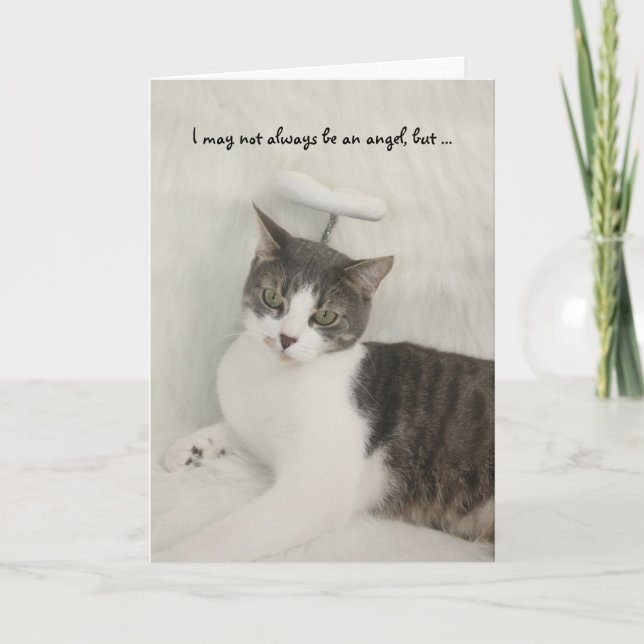 Funny/Cute Angel Karte (Vorderseite)