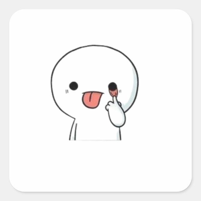 Funny Cute Chibi Character Sticker (Vorderseite)