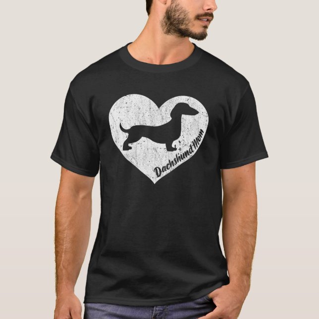 Funny Cute Dachshund Mom Mama Teckel Dachsie Dog P T-Shirt (Vorderseite)