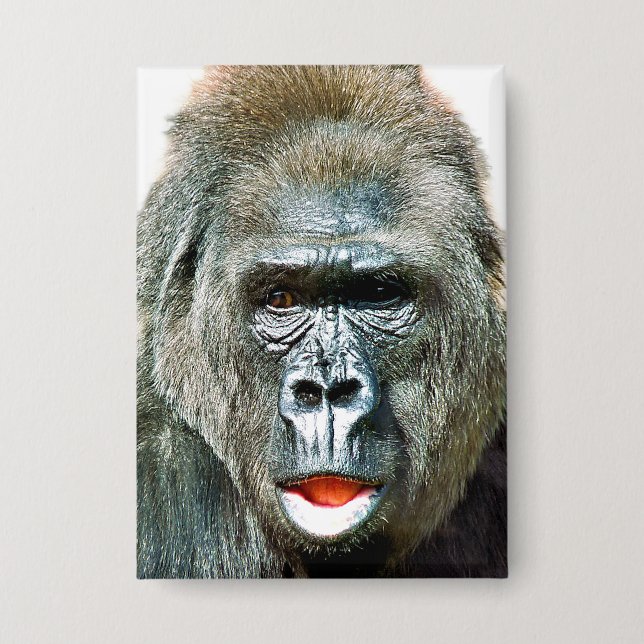 FUNNY CUTE GORILLA BUTTON (Vorderseite)