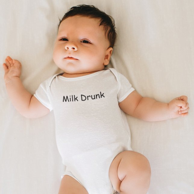 Funny Cute Milk Drunk Quote Kids Welcome  Baby Strampler (Von Creator hochgeladen)