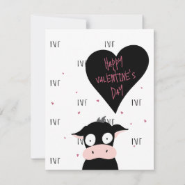 Funny Cute “Only Moooooo” Cow Pun  Mitteilungskarte
