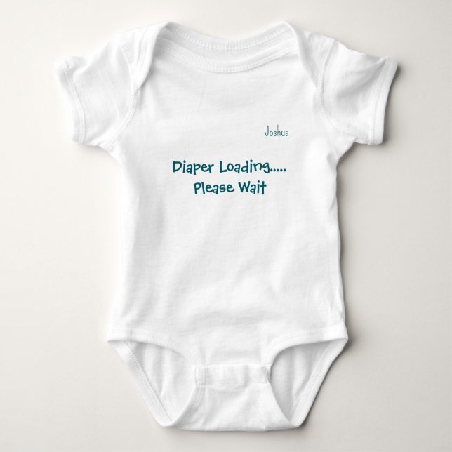 Funny Cute Personalized Custom Name Baby Bodysuit  Strampler (Vorderseite)