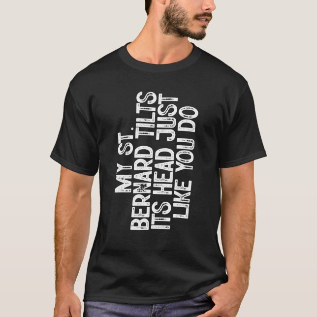 Funny Cute St. Bernard Dog Puppy Lover T-Shirt (Vorderseite)