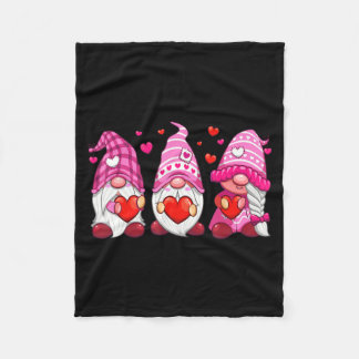 Funny Cute Three Gnomies Nk Hearts Matching Vale  Fleecedecke