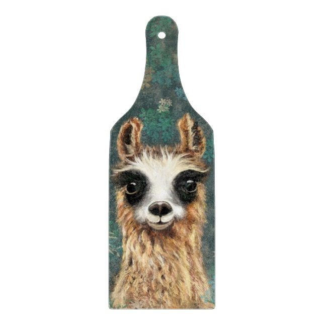 Funny Cutting Board mit Curry Llama Schneidebrett (Vorderseite)