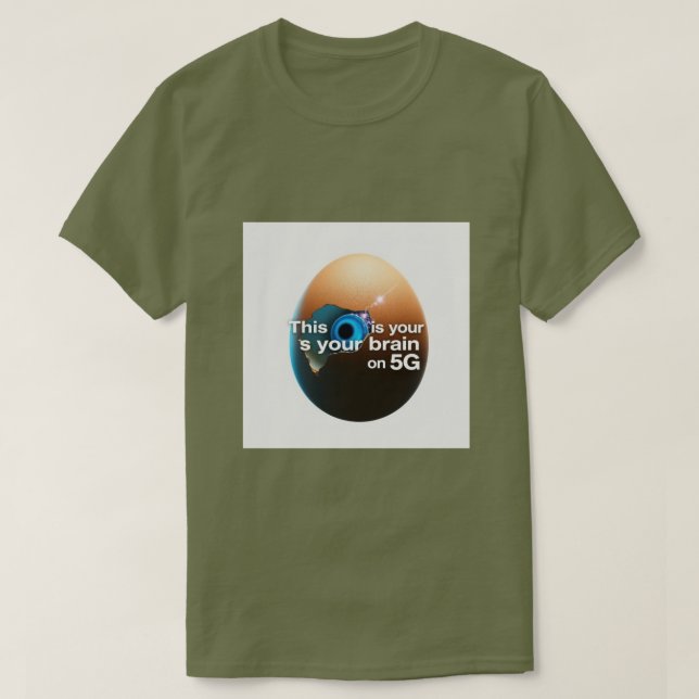 Funny Cyberpunk Egg Meme T - Shirt | "Gehirn auf 5 (Design vorne)