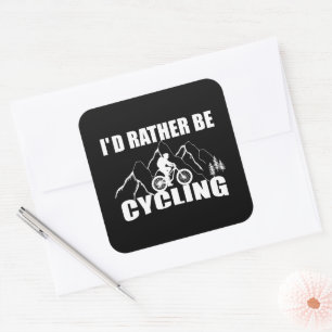 Funny Cycle Zitat Quadratischer Aufkleber