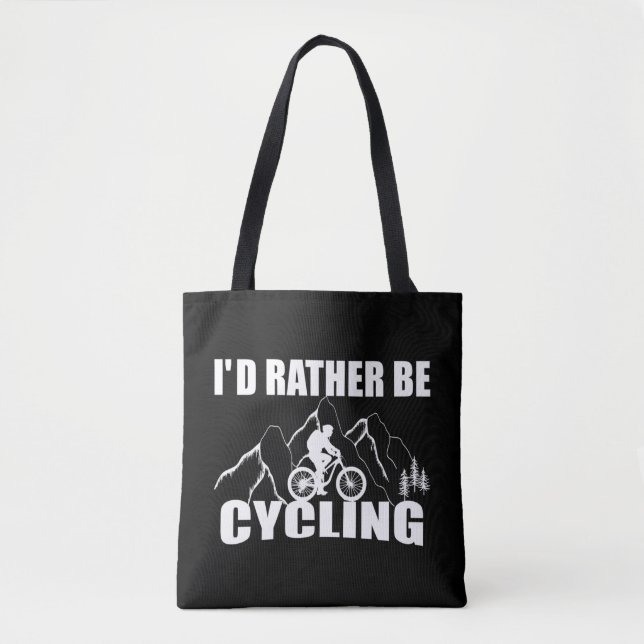 Funny Cycle Zitat Tasche (Vorderseite)
