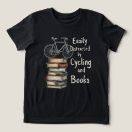 Funny Cycling and Books Lover Zitat Tri-Blend Shirt