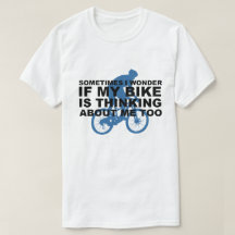 Funny Cycling Bike denkt über mich zu blau
