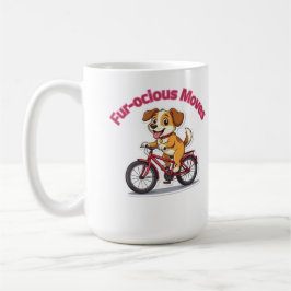 **Funny Cycling Dog – Cute Dog Riding a Bicycle Il Kaffeetasse