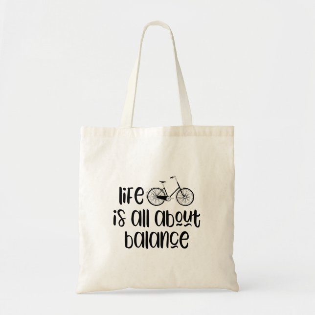 Funny Cycling Slogan Tote Bag Tragetasche (Vorne)