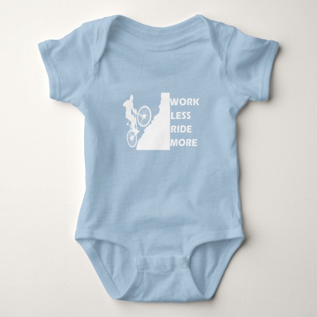 Funny Cycling Sprichwort Baby Strampler (Vorderseite)