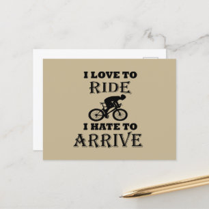 Funny Cycling Sprichwort Postkarte