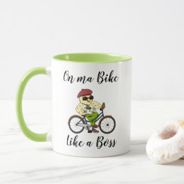 Funny Cycling Tasse mit einem stilvollen Biker Bir
