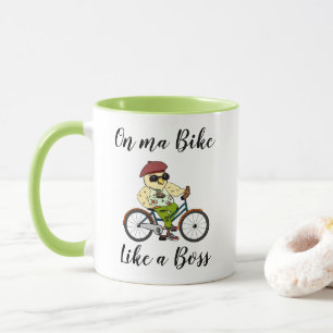 Funny Cycling Tasse mit einem stilvollen Biker Bir