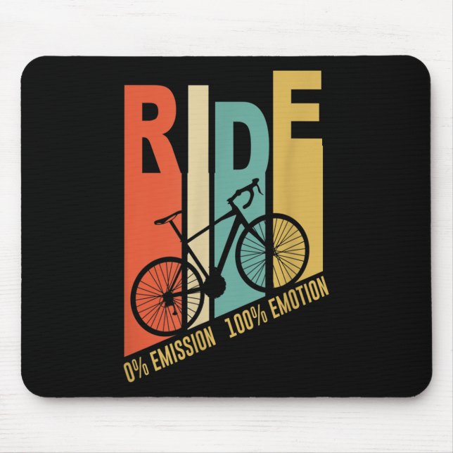 Funny Cyclist Bicycle Gift Umwelt Schutz Mousepad (Vorne)