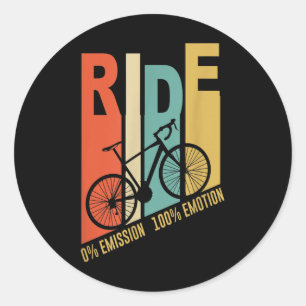 Funny Cyclist Bicycle Gift Umwelt Schutz Runder Aufkleber