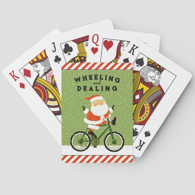 Funny Cyclist Weihnachtskarten spielen Spielkarten (Rückseite)