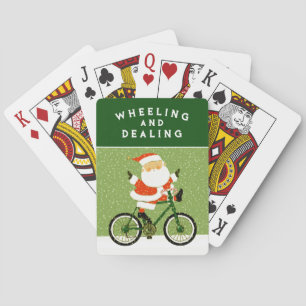 Funny Cyclist Weihnachtskarten spielen Spielkarten
