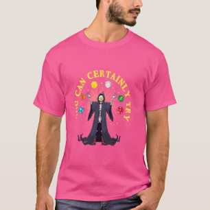 Funny D20 Dice Game Skeleton Witchcraft Nerdy Game T-Shirt