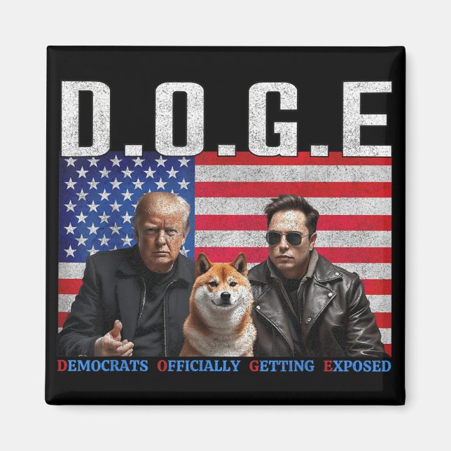 Funny D.o.g.e Doge Demokraten offiziell bekommen Magnet (Vorne)
