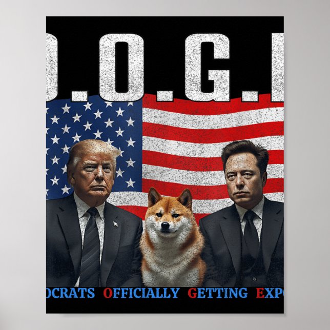 Funny D.o.g.e Doge Demokraten offiziell bekommen Poster (Vorne)