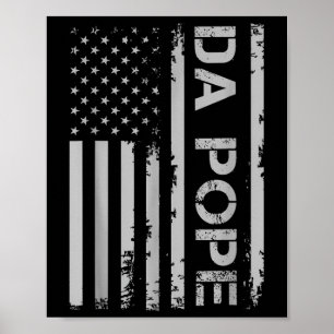 Funny Da Pope Katholischer Spaß Vintag America Fla Poster