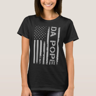 Funny Da Pope Katholischer Spaß Vintag America Fla T-Shirt