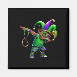 Funny Dabbing Boy Mardi Gras Karneval Parade Boy K Magnet