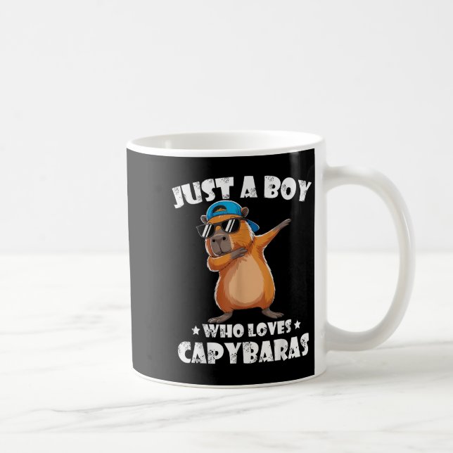Funny Dabbing Capybara Tragend Hat Animal Lover Ki Kaffeetasse (Rechts)