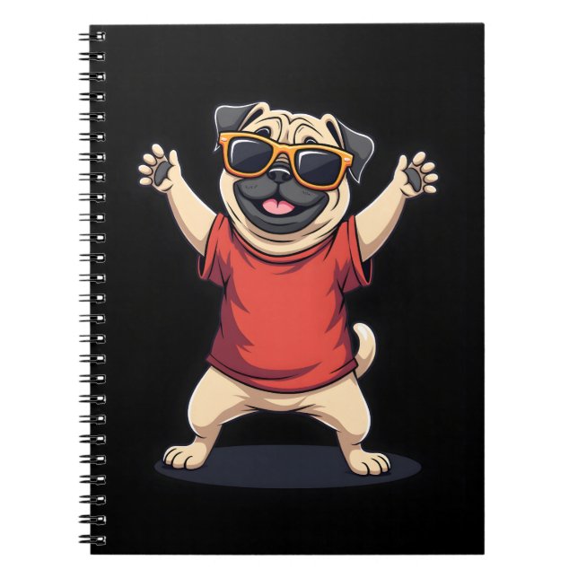 Funny Dabbing Dab Mops Hunde Tiere Tanz Tier Welpe Notizblock (Vorderseite)